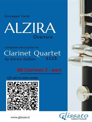 cover image of Bb Clarinet 3 part of "Alzira" for Clarinet Quartet